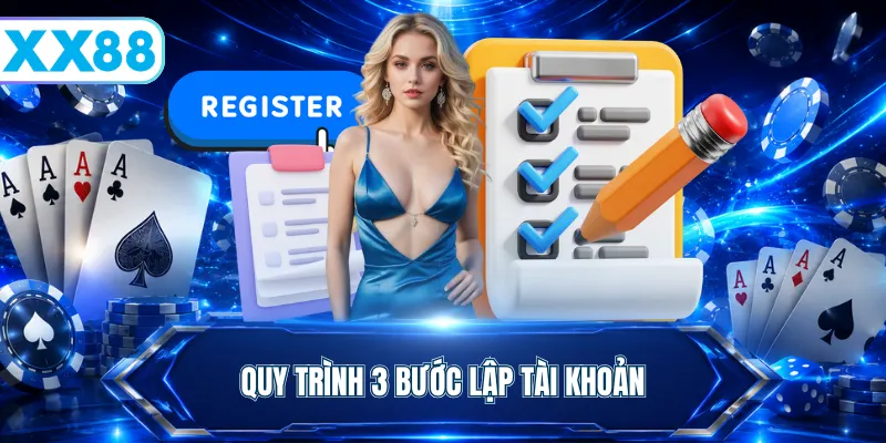 Quy trình 3 bước lập tài khoản
